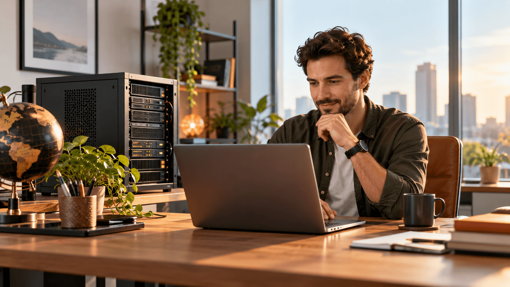 Persona revisando analítica web en un portátil