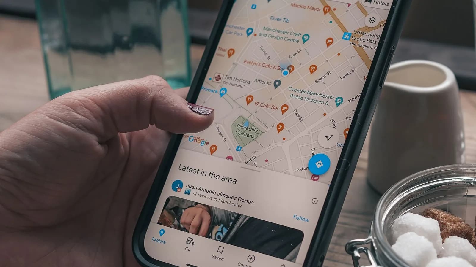 Consulta de un mapa en el móvil Consulta de un mapa en el móvil